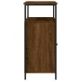Aparador de madera de ingeniería roble marrón 100x35x80 cm de , Aparadores - Ref: Foro24-835503, Precio: 106,67 €, Descuento: %