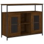 Aparador de madera de ingeniería roble marrón 100x35x80 cm de , Aparadores - Ref: Foro24-835508, Precio: 96,95 €, Descuento: %