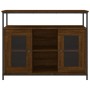 Aparador de madera de ingeniería roble marrón 100x35x80 cm de , Aparadores - Ref: Foro24-835508, Precio: 96,95 €, Descuento: %