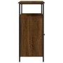 Aparador de madera de ingeniería roble marrón 100x35x80 cm de , Aparadores - Ref: Foro24-835508, Precio: 96,95 €, Descuento: %