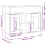 Aparador de madera de ingeniería roble marrón 100x35x80 cm de , Aparadores - Ref: Foro24-835508, Precio: 96,95 €, Descuento: %