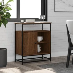 Aparador de madera de ingeniería roble marrón 100x35x80 cm de , Aparadores - Ref: Foro24-835548, Precio: 66,13 €, Descuento: %
