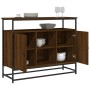 Aparador de madera de ingeniería roble marrón 100x35x80 cm de , Aparadores - Ref: Foro24-835543, Precio: 86,49 €, Descuento: %
