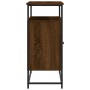 Aparador de madera de ingeniería roble marrón 100x35x80 cm de , Aparadores - Ref: Foro24-835543, Precio: 86,49 €, Descuento: %