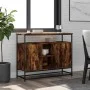 Aparador de madera de ingeniería roble ahumado 100x35x80 cm de , Aparadores - Ref: Foro24-835541, Precio: 81,05 €, Descuento: %