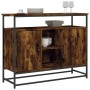 Aparador de madera de ingeniería roble ahumado 100x35x80 cm de , Aparadores - Ref: Foro24-835541, Precio: 82,06 €, Descuento: %