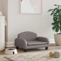 Cama para perros de cuero sintético gris 50x40x30 cm en Camas para perros | Comprar online en Foru.es