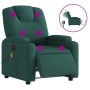 Sillón reclinable de masaje eléctrico tela verde oscuro en Sillones | Comprar online en Foru.es