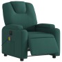 Sillón reclinable de masaje eléctrico tela verde oscuro en Sillones | Comprar online en Foru.es