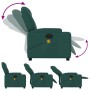 Sillón reclinable de masaje eléctrico tela verde oscuro en Sillones | Comprar online en Foru.es