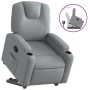 Sillón reclinable elevable de tela gris claro en Sillones | Comprar online en Foru.es