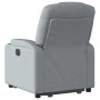 Sillón reclinable elevable de tela gris claro en Sillones | Comprar online en Foru.es