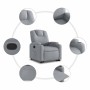 Sillón reclinable elevable de tela gris claro en Sillones | Comprar online en Foru.es