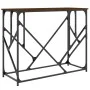 Mesa consola madera de ingeniería marrón roble 100x40x80 cm de , Mesas auxiliares - Ref: Foro24-834119, Precio: 53,92 €, Desc...