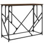 Mesa consola madera de ingeniería marrón roble 100x40x80 cm de , Mesas auxiliares - Ref: Foro24-834119, Precio: 54,60 €, Desc...