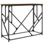 Mesa consola madera de ingeniería marrón roble 100x40x80 cm de , Mesas auxiliares - Ref: Foro24-834119, Precio: 53,92 €, Desc...