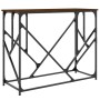 Mesa consola madera de ingeniería marrón roble 100x40x80 cm de , Mesas auxiliares - Ref: Foro24-834119, Precio: 54,60 €, Desc...
