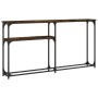 Mesa consola madera de ingeniería roble ahumado 145x22,5x75 cm de , Mesas auxiliares - Ref: Foro24-834097, Precio: 49,03 €, D...