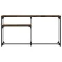 Smoked oak engineered wood console table 145x22.5x75 cm by , Side tables - Ref: Foro24-834097, Price: 47,08 €, Discount: %