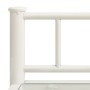 Mesita de noche metal vidrio blanco transparente 45x34,5x60,5cm de vidaXL, Mesitas de noche - Ref: Foro24-325090, Precio: 31,...
