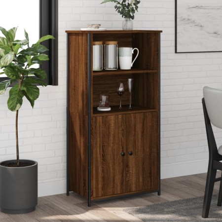 Aparador alto madera contrachapada marrón roble 62x36x121,5 cm de , Aparadores - Ref: Foro24-834214, Precio: 76,29 €, Descuen...
