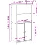 Aparador alto madera contrachapada marrón roble 62x36x121,5 cm de , Aparadores - Ref: Foro24-834214, Precio: 76,29 €, Descuen...