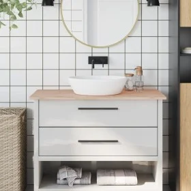 Solid beech wood bathroom countertop 100x50x1.5 cm by , Countertops - Ref: Foro24-355985, Price: 53,77 €, Discount: %