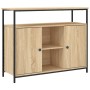 Aparador de madera de ingeniería roble Sonoma 100x35x80 cm de , Aparadores - Ref: Foro24-835500, Precio: 101,05 €, Descuento: %