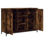 Aparador madera de ingeniería roble ahumado 100x35x70 cm de , Aparadores - Ref: Foro24-835516, Precio: 82,21 €, Descuento: %