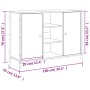 Aparador madera de ingeniería roble ahumado 100x35x70 cm de , Aparadores - Ref: Foro24-835516, Precio: 82,21 €, Descuento: %