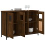 Aparador de madera de ingeniería marrón roble 100x35x70 cm de , Aparadores - Ref: Foro24-835523, Precio: 101,25 €, Descuento: %