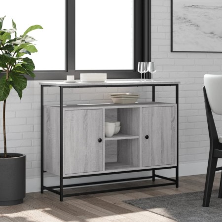 Aparador de madera de ingeniería gris Sonoma 100x35x80 cm de , Aparadores - Ref: Foro24-835542, Precio: 101,48 €, Descuento: %