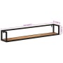Estantes de pared 2 uds madera maciza mango hierro 110x17x17 cm de , Estantes y estanterías - Ref: Foro24-353792, Precio: 92,...