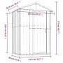 Cobertizo de jardín acero galvanizado antracita 126x97,5x177 cm de , Cobertizos - Ref: Foro24-316235, Precio: 142,90 €, Descu...