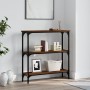Mesa consola madera de ingeniería marrón roble 75x22,5x75 cm de , Mesas auxiliares - Ref: Foro24-834034, Precio: 44,95 €, Des...