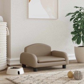 Cama para perros de cuero sintético color capuchino 50x40x30 cm en Camas para perros | Comprar online en Foru.es