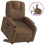 Sillón reclinable elevable de tela marrón en Sillones | Comprar online en Foru.es