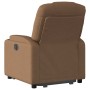 Sillón reclinable elevable de tela marrón en Sillones | Comprar online en Foru.es