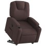 Sillón reclinable elevable tela marrón oscuro en Sillones | Comprar online en Foru.es