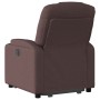 Sillón reclinable elevable tela marrón oscuro en Sillones | Comprar online en Foru.es