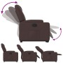 Sillón reclinable elevable tela marrón oscuro en Sillones | Comprar online en Foru.es