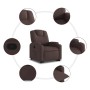 Sillón reclinable elevable tela marrón oscuro en Sillones | Comprar online en Foru.es