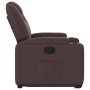 Sillón reclinable elevable tela marrón oscuro en Sillones | Comprar online en Foru.es