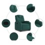 Sillón reclinable elevable tela verde oscuro en Sillones | Comprar online en Foru.es