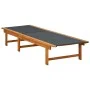 Liege mit Tisch aus massivem Akazienholz und Textilene von vidaXL, Liegen - Ref: Foro24-41746, Preis: 172,80 €, Rabatt: %