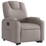 Sillón reclinable elevable tela gris taupe en Sillones | Comprar online en Foru.es