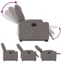 Sillón reclinable elevable tela gris taupe en Sillones | Comprar online en Foru.es