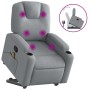 Sillón de masaje reclinable de pie de tela gris claro en Sillones | Comprar online en Foru.es