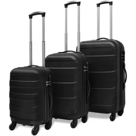 Juego de maletas trolley rígidas 3 piezas negro 45,5/55/66 cm de vidaXL, Maletas - Ref: Foro24-91141, Precio: 106,06 €, Descu...