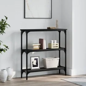 Mesa consola madera de ingeniería negra 75x22,5x75 cm de , Mesas auxiliares - Ref: Foro24-834030, Precio: 43,58 €, Descuento: %